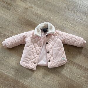 7 for all mankind, Quilted light pink 18m Jacket with Sherpa Collar